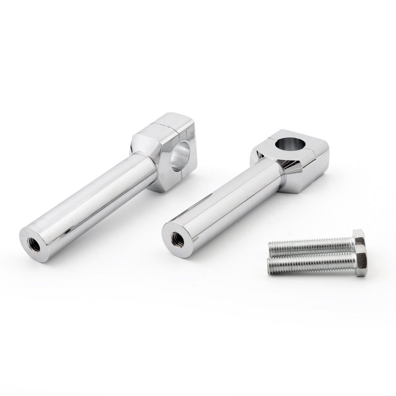 Artudatech 6" Motorcycle Handlebar Handle Riser Set Fit For Harley Davidson 1" Bar Chrome - Image 1